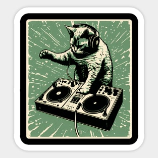 Dj Cat Sticker